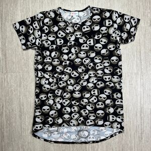 LuLaRoe Nightmare Before Christmas Jack Skellington Shirt Top Size 14